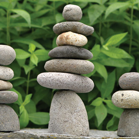 7-Stone Cairn Garden Statue