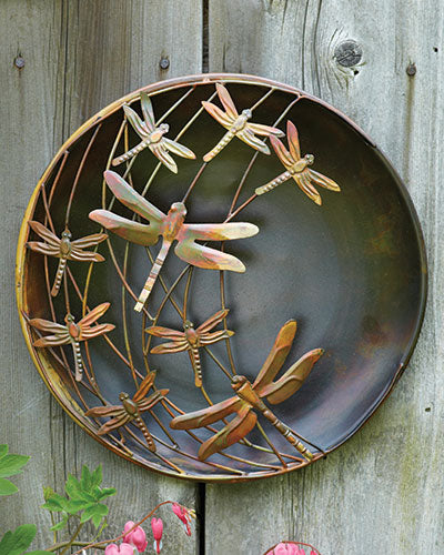 Raised Dragonflies Wall Decor Disc
